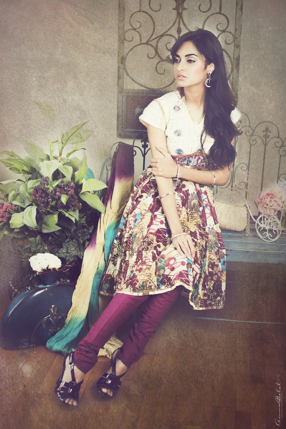 Purple Desi Outfit | Designer Consignment Attire - DCxAsra